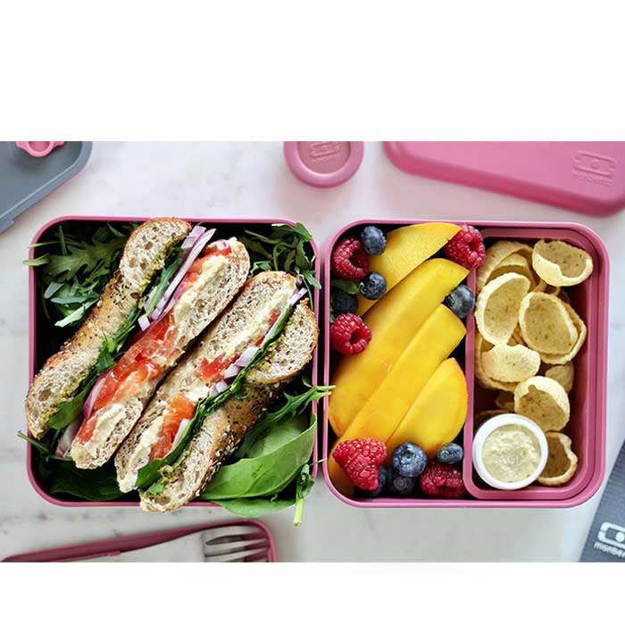 Monbento - MB Square Pink Blush bento box - Large - 2 tier product photo