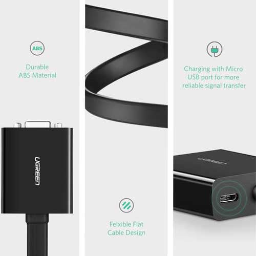 Ugreen DVI-D 24+1 to VGA Flat Cable product photo