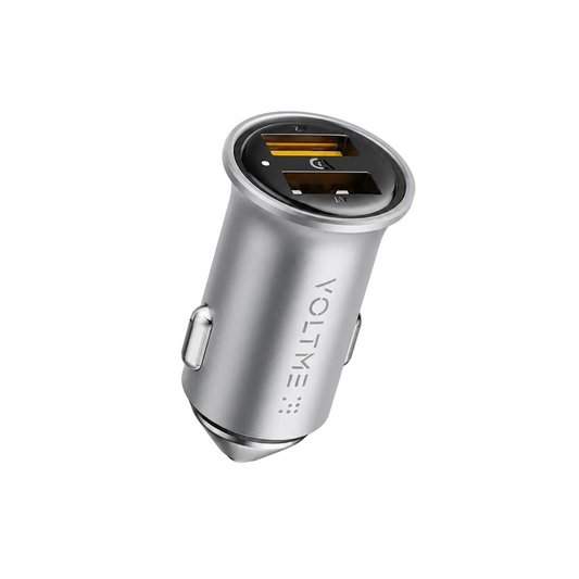 Voltme Cazo 24 AA Car Charger (24W) Silver Grey