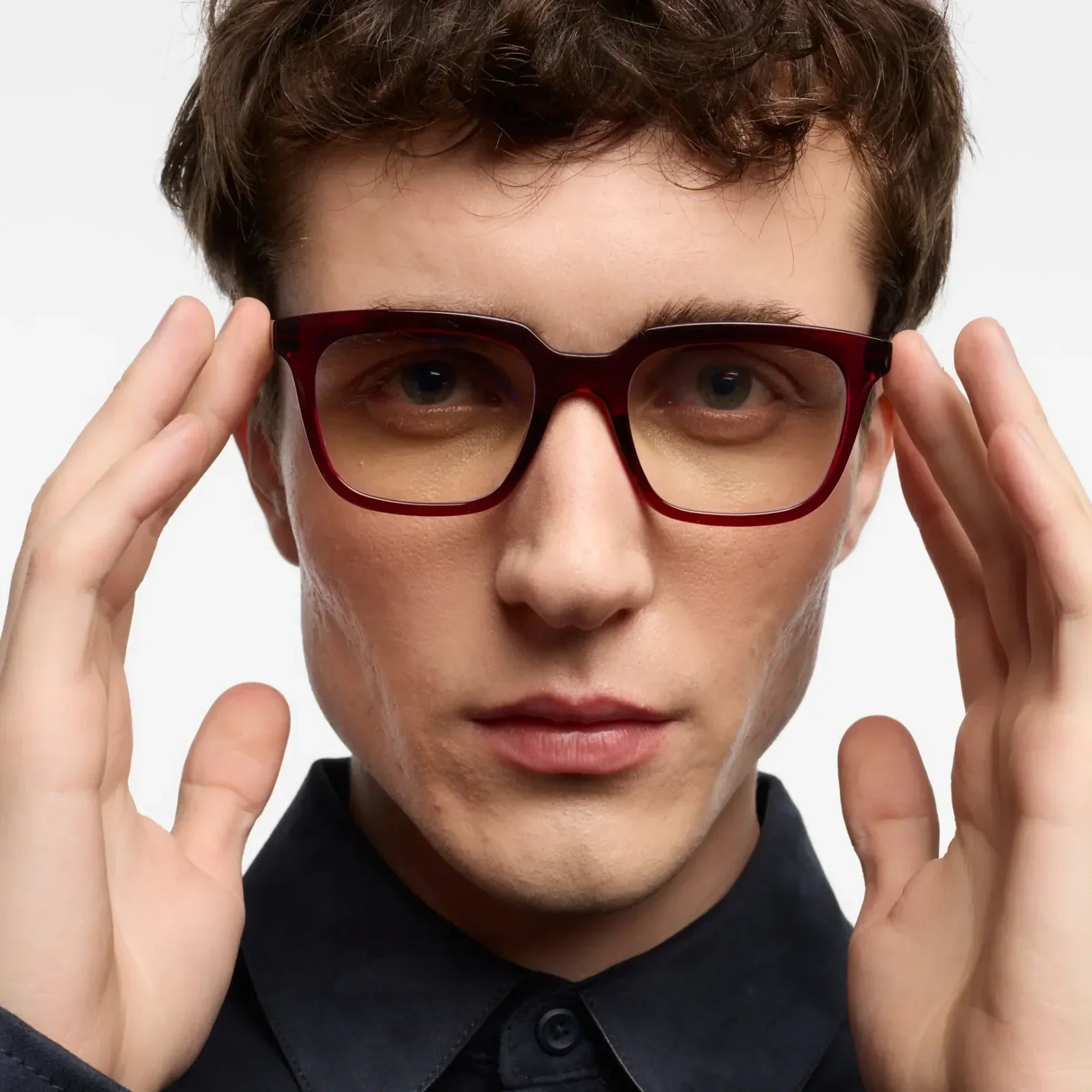Barner Holly Glossy Cherry Lacquer Glasses Red additional product image