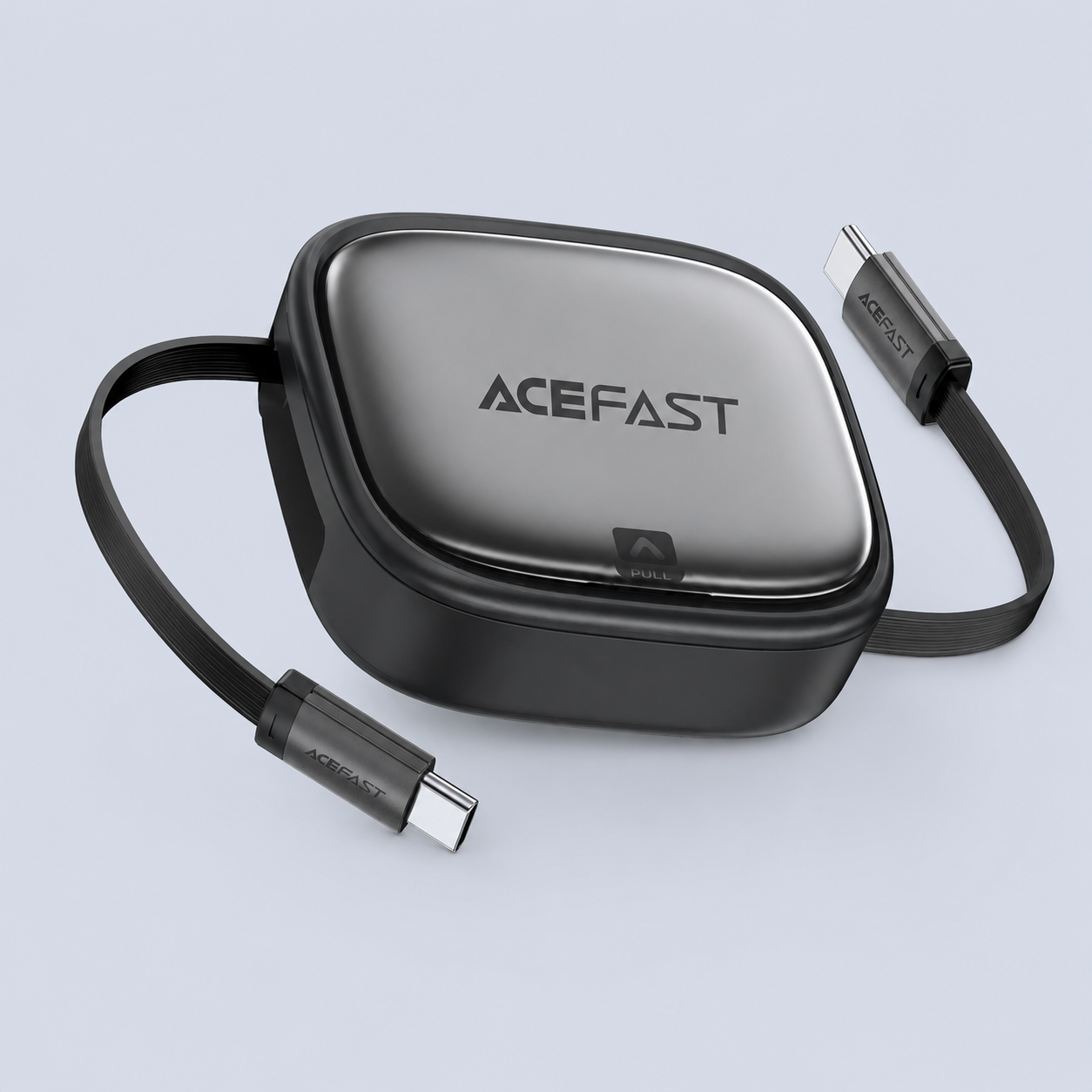 Acefast J3 multifunctional travel set with retractable charging data cable, Black