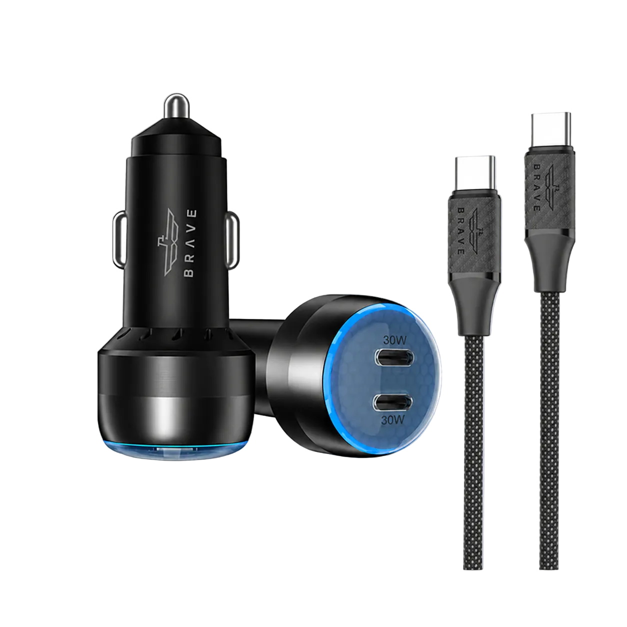 Brave 60W 2Port PD Car Charger