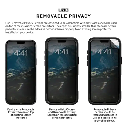 UAG iPhone 16 Pro Max Removable and Reusable Privacy Screen additional product image
