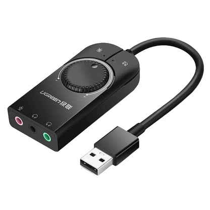 Ugreen USB External Sound Audio Card 3 5 mm - Black product photo