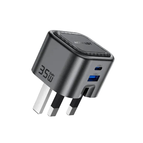 Acefast Fast Charge Wall Charger A120 PD35W GaN 1xUSB-C+1xUSB-A UK product photo