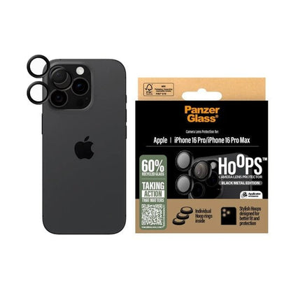 PanzerGlass® Hoops® Black Camera Lens Protector iPhone 16 Pro 16 Pro Max