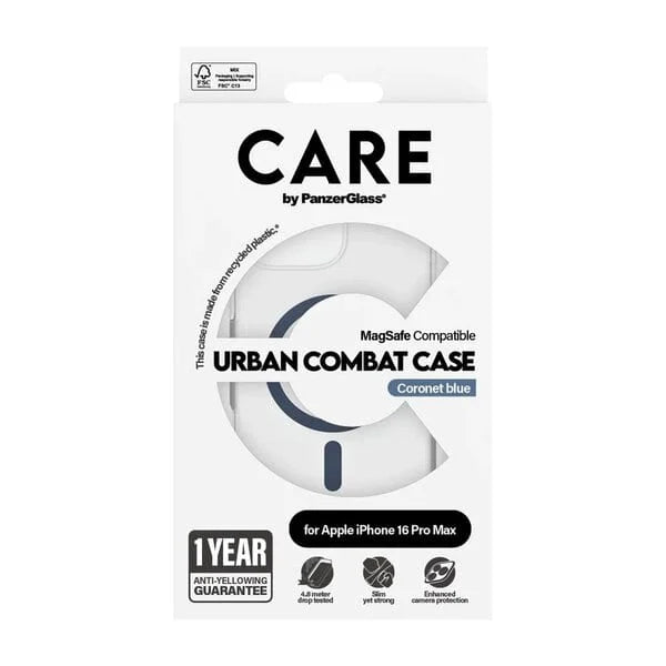 PanzerGlass iPhone 16 Pro Max CARE by Flagship Case Transparent Urban Combat w
