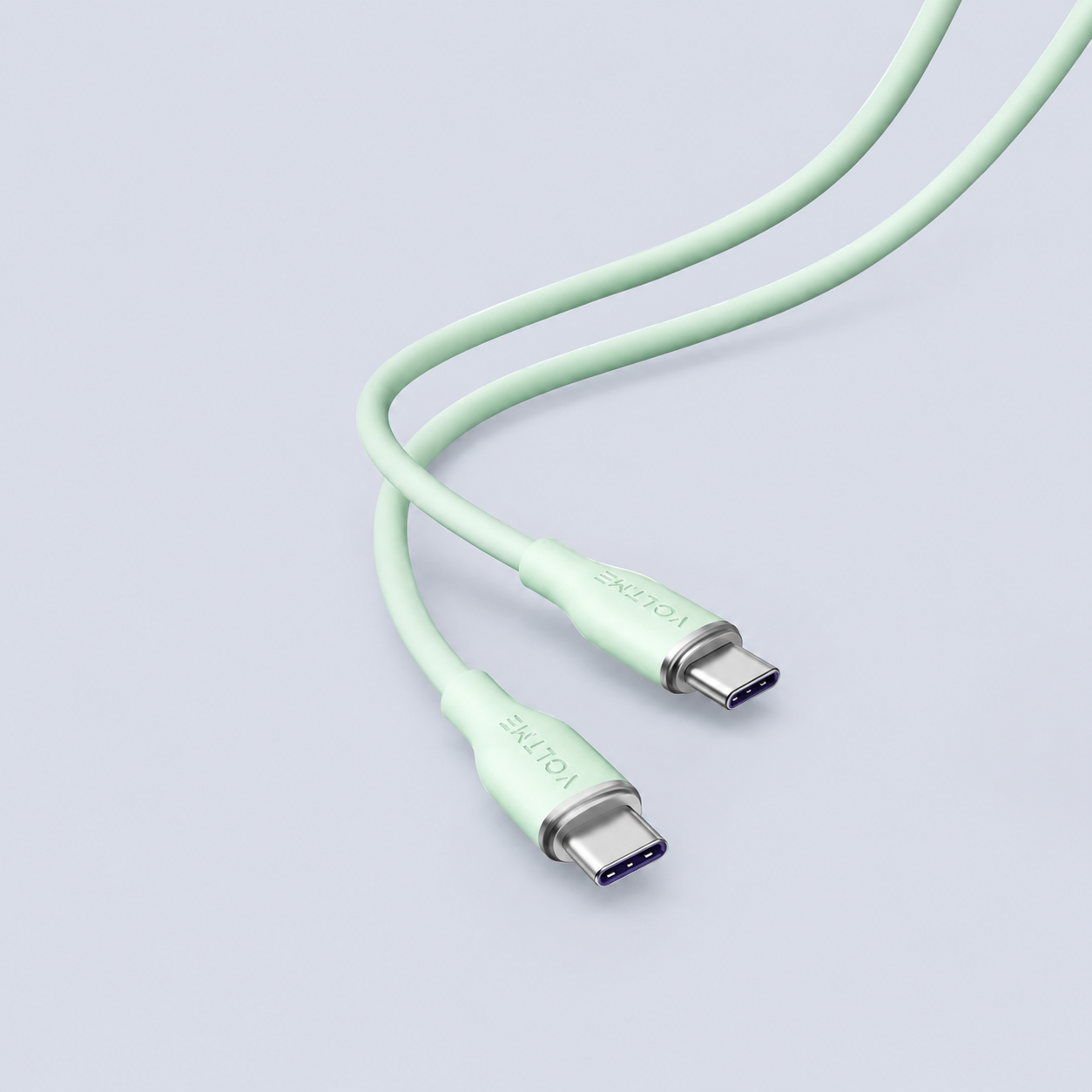 Voltme Powerlink Moss Liquid Silicon Cable Type C to Type C 5A / 1M (100W) Emarker Green
