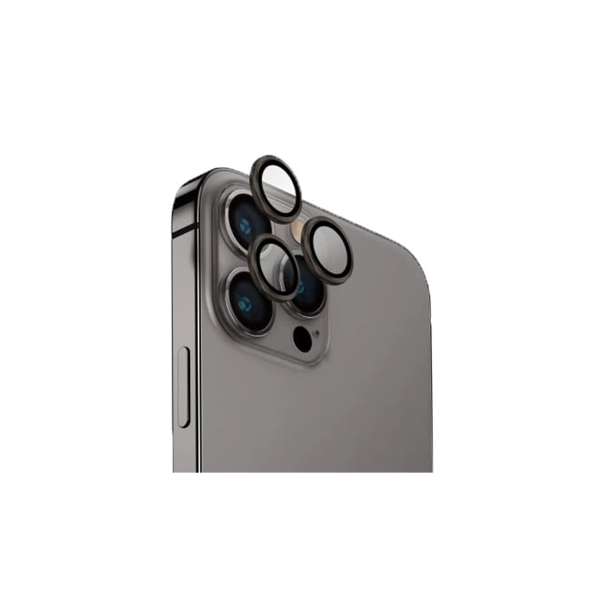 Uniq Optix iPhone 15 Pro 6 1" Aluminium Camera Lens Protector - Sterling Silver