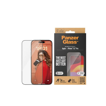 PanzerGlass Screen Protector iPhone 15 Pro - Wide and Clear product photo