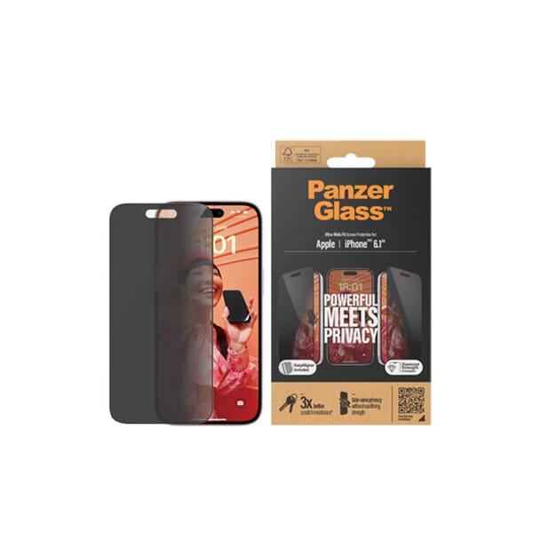 PanzerGlass Screen Protector iPhone 15 - Wide and Privacy product photo