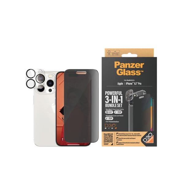 PanzerGlass Protect Package Screen and Case Protector D30 iPhone 15 Pro product photo