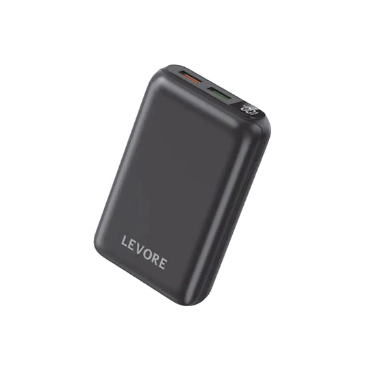 Levore PowerBank 10000mAh Fast Charging USB-A PD22 5W and USB-C PD20W - Black