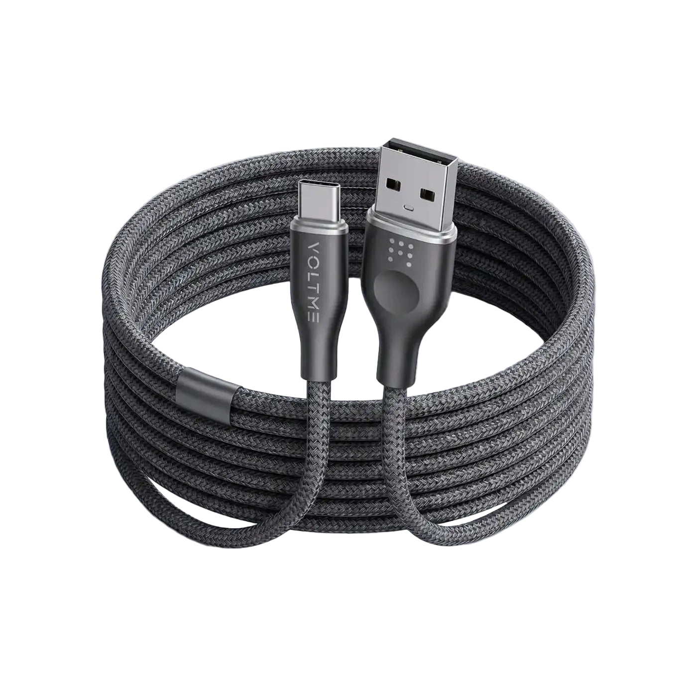 Voltme Powerlink Rugg Double Nylon Cable USB A to Type C 3A 1M 60W Black product photo