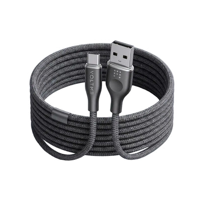Voltme Powerlink Rugg Double Nylon Cable USB A to Type C 3A 1M 60W Black product photo