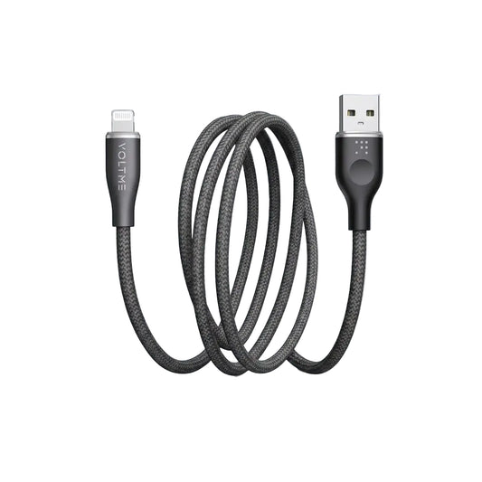 Voltme Powerlink Rugg Double Nylon Cable USB A to Lightning 3A 1 2M Zinc-Alloy