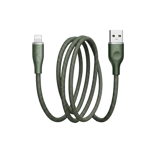 Voltme Powerlink Rugg Double Nylon Cable USB A to Lightning 3A 1 2M Zinc-Alloy