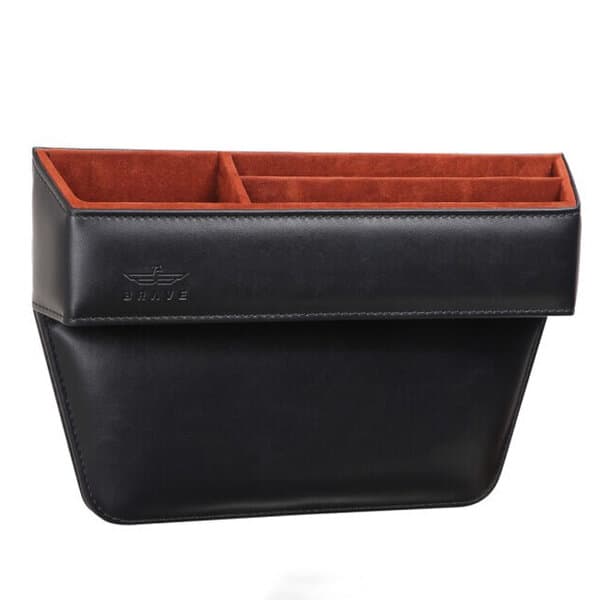 Brave CAR STORAGE ORGANIZER LEATHER CAR SEAT GAP STORAGE -BLACK product photo