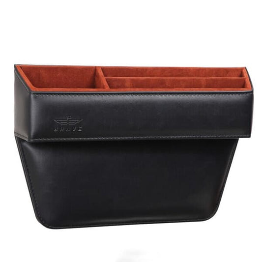 Brave CAR STORAGE ORGANIZER LEATHER CAR SEAT GAP STORAGE -BLACK product photo