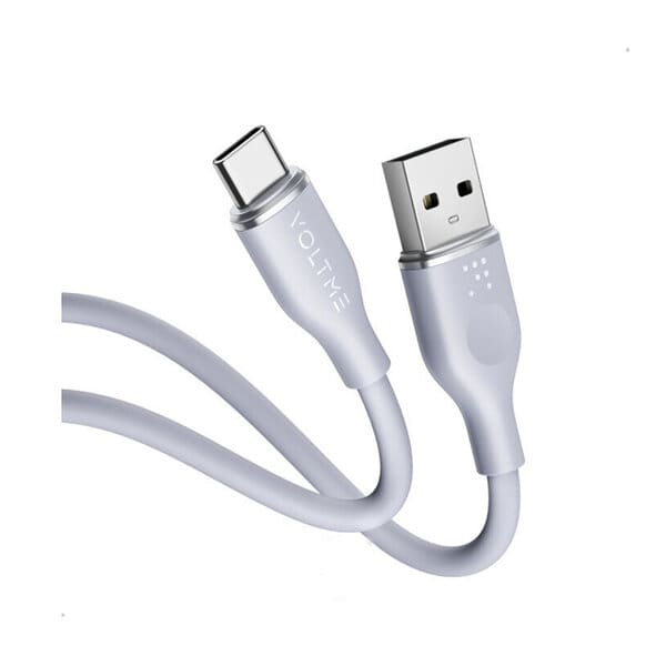 Voltme Powerlink Moss Liquid Silicon Cable USB A to Type C 3A 1M 60W Gray product photo