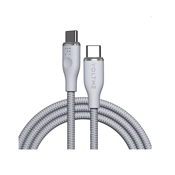 Voltme Powerlink Rugg Double Nylon Cable Type C to Type C 3A - 1M 60W Gray product photo