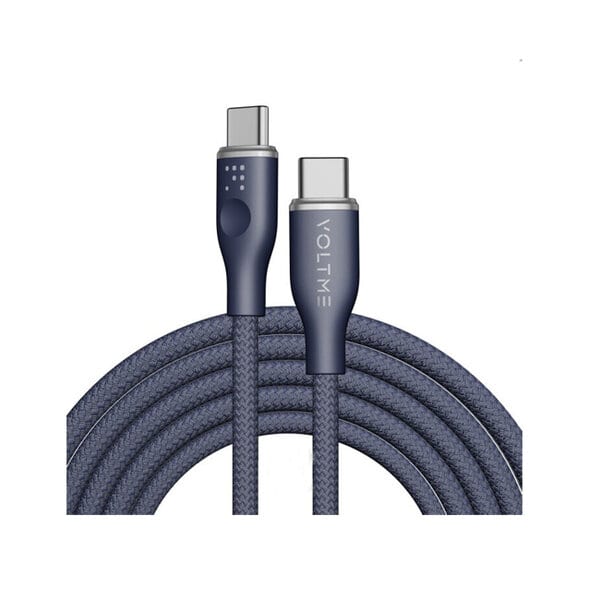 Voltme Powerlink Rugg Double Nylon Cable Type C to Type C 3A - 1 8M 60W Blue product photo