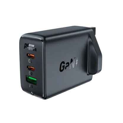 Acefast A44 PD65W GaN 2*USB-C+USB-A charger UK product photo