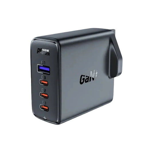 Acefast A40 PD100W GaN 3*USB-C+USB-A charger set UK product photo