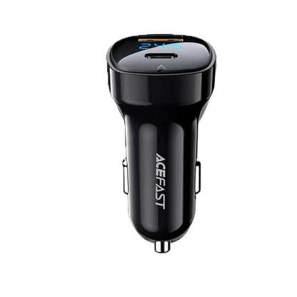Acefast B4 digital display 66W USB-C+USB-A dual port car charger product photo