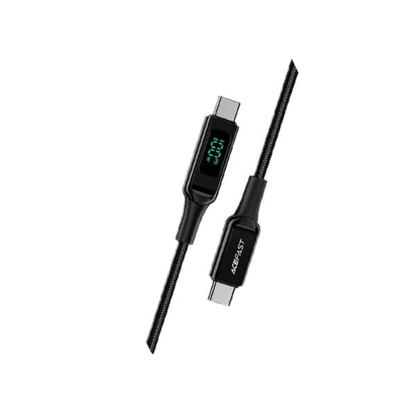 Acefast C6-03 USB-C to USB-C 100W zinc alloy digital display braided charging
