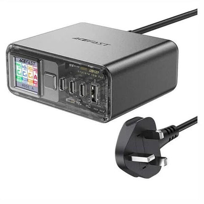 Acefast Z4 PD218W GaN 3*USB-C+USB-A desktop charging adapter UK product photo