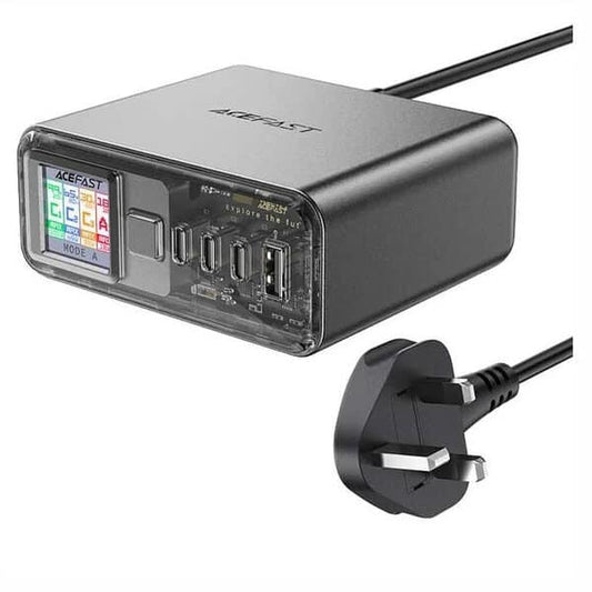 Acefast Z4 PD218W GaN 3*USB-C+USB-A desktop charging adapter UK product photo