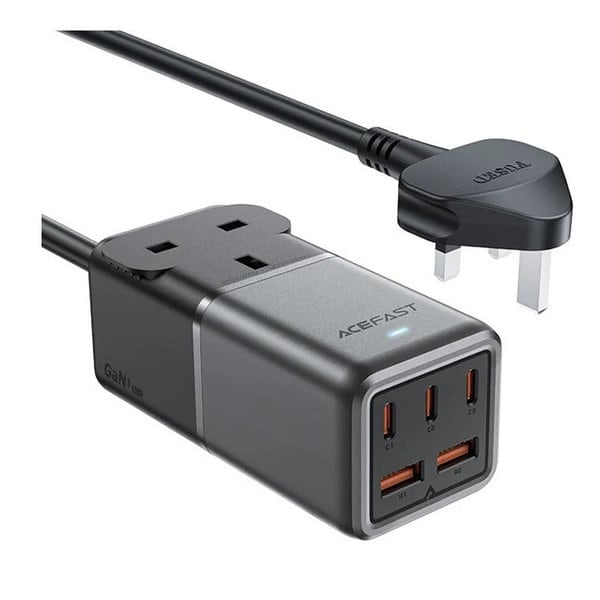 Acefast Z3 PD75W GaN 3*USB-C+2*USB-A desktop charging adapter UK product photo