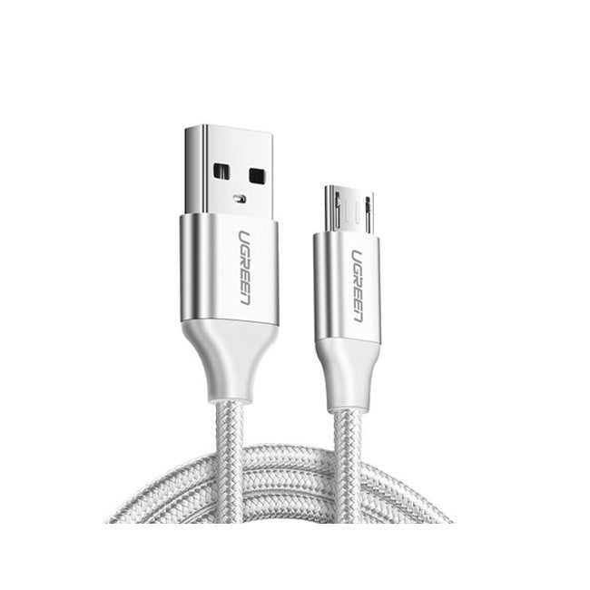 Ugreen USB A to Micro Aluminum Braid White 1m product photo