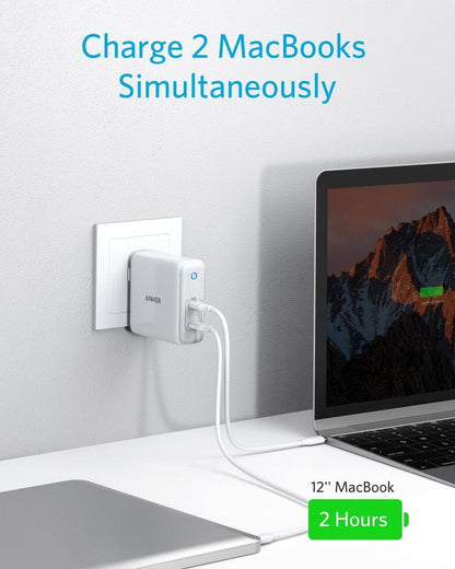 Anker USB C Charger 60W 2-Port PowerPort Atom PD 2 product photo