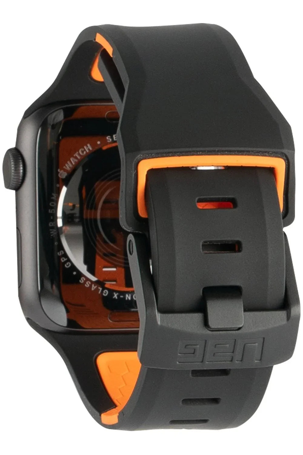 UAG Apple Watch 44mm 42mm Civilian Straps - Black Orange additional product image