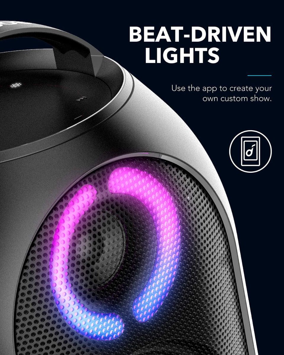 Anker SoundCore Rave Neo Portable Bluetooth Speaker Black product photo