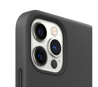 Apple Leather Case with MagSafe for iPhone 12 & 12 Pro - Black product photo
