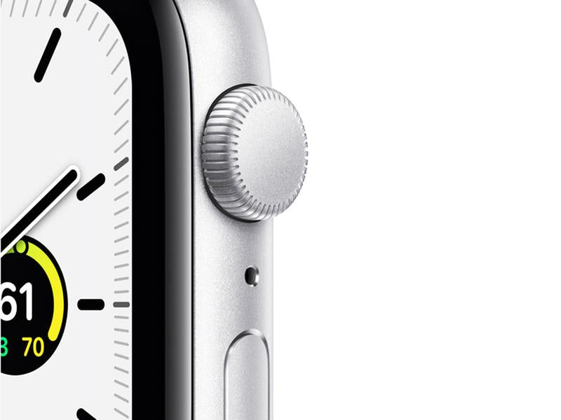 Apple Watch SE GPS 44mm Silver Aluminium Case with White Sport Band