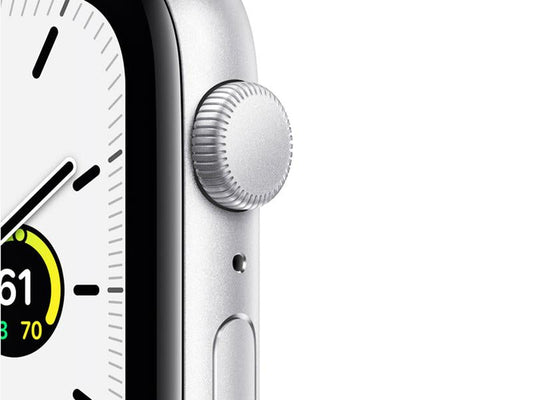 Apple Watch SE GPS 44mm Silver Aluminium Case with White Sport Band