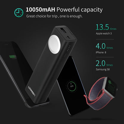Ugreen Power Bank 10 050MAH W Magnetic Charger for Apple Watch Black