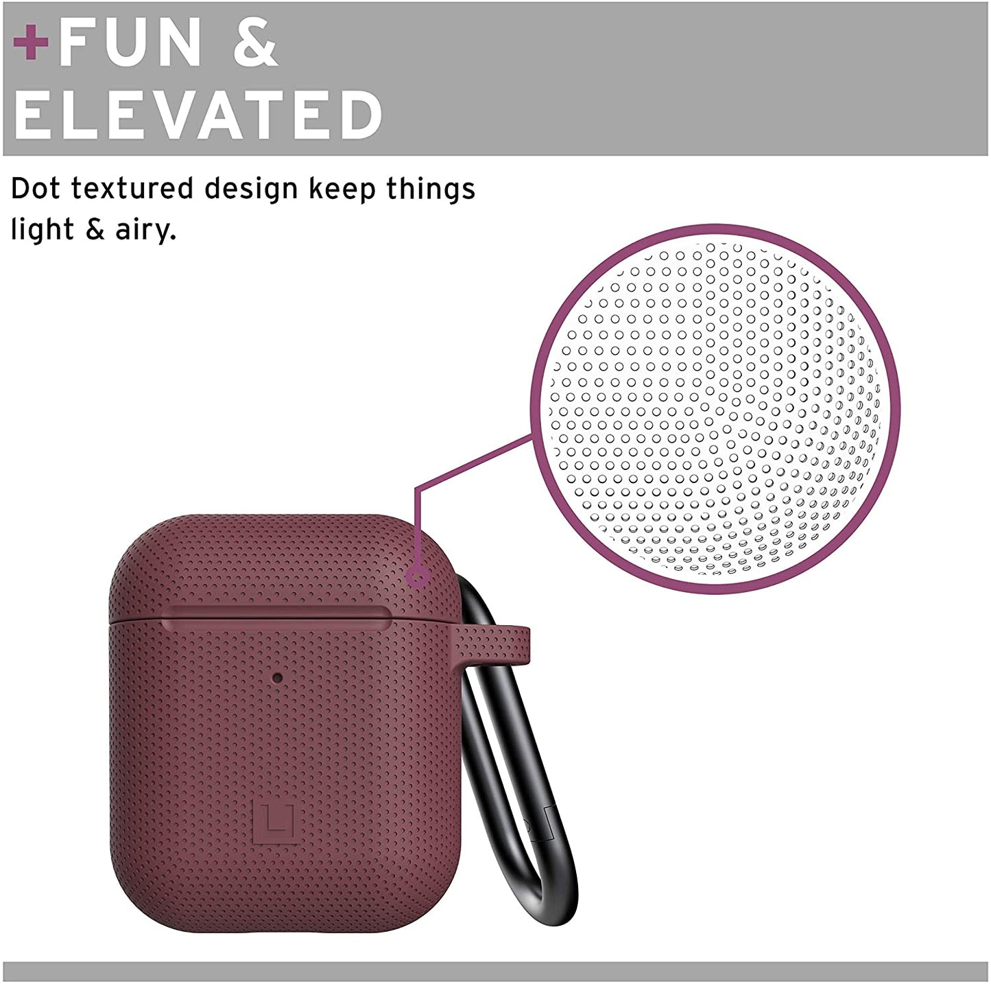 UAG Soft Silicone Case for Apple AirPods & Apple AirPods 2 - Aubergine