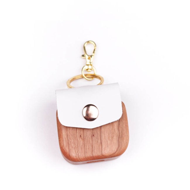Elegant Wood AirPods Case -White product photo