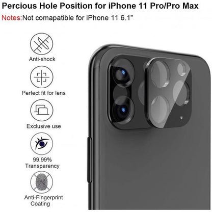 Grip2u Camera Lens Screen Protector for iPhone 11 Pro 11 Pro Max Black product photo