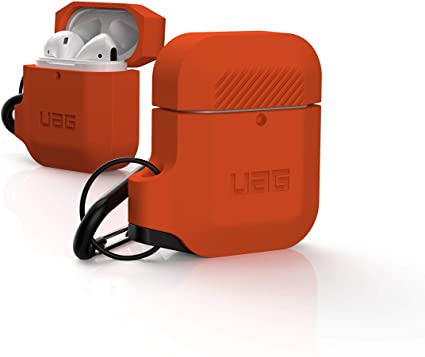 UAG APPLE AirPods 1 & 2 SILICONE CASE - ORANGE GREY product photo