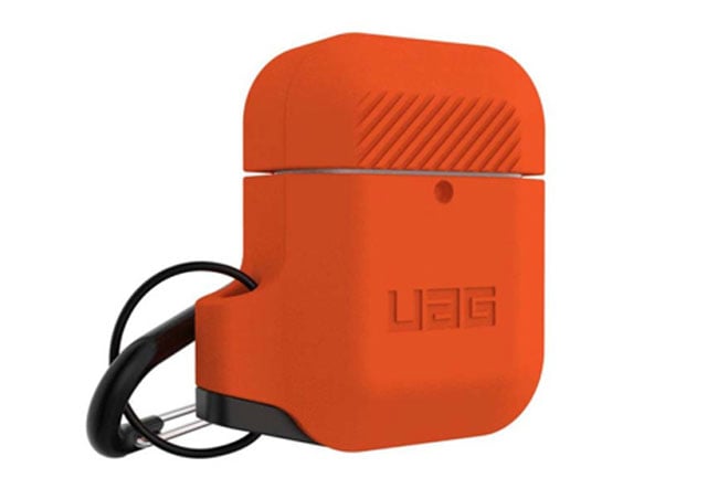 UAG APPLE AirPods 1 & 2 SILICONE CASE - ORANGE GREY product photo