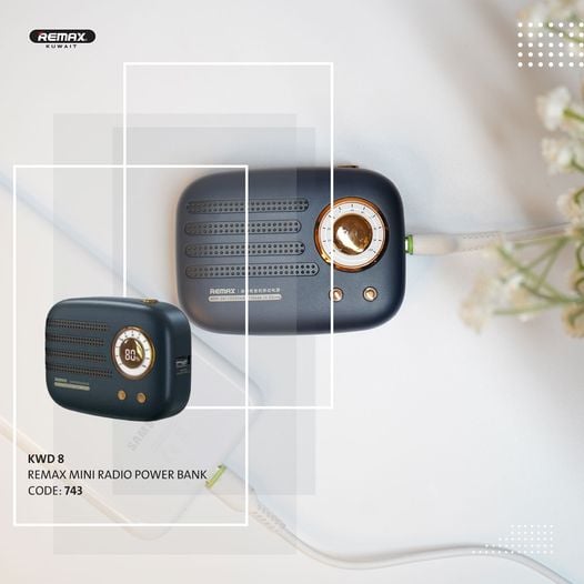 Remax Mini Radio Power Bank RPP-28 Blue product photo
