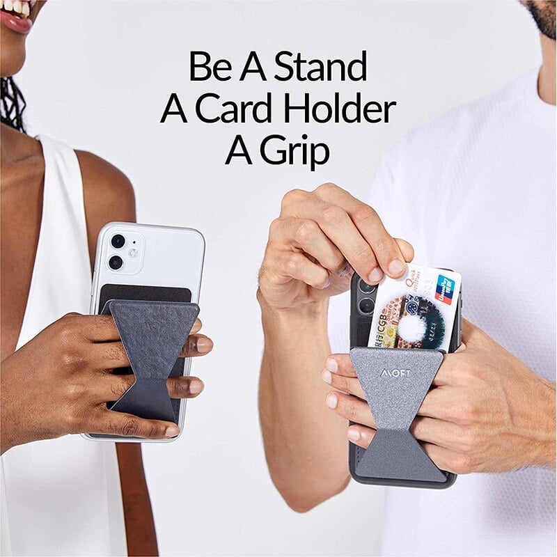 Moft Sparkle Phone Stand with Magnetic Card Holder - Silver Gem product image