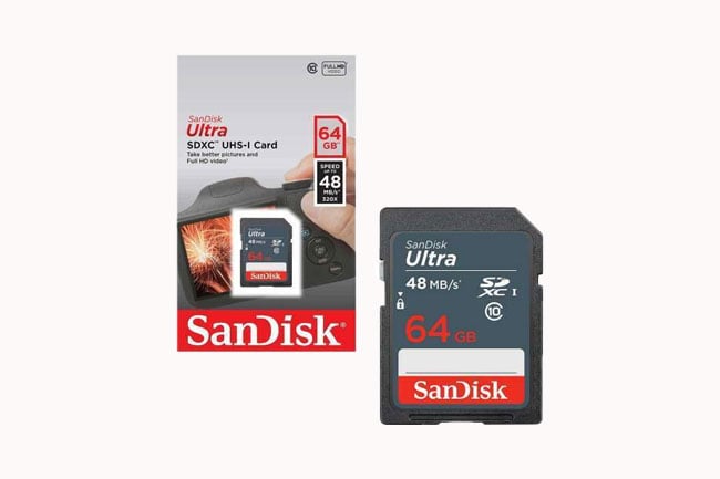 Sandisk 64GB Ultra UHS-I Class 10 SDXC Memory Card power bank product photo