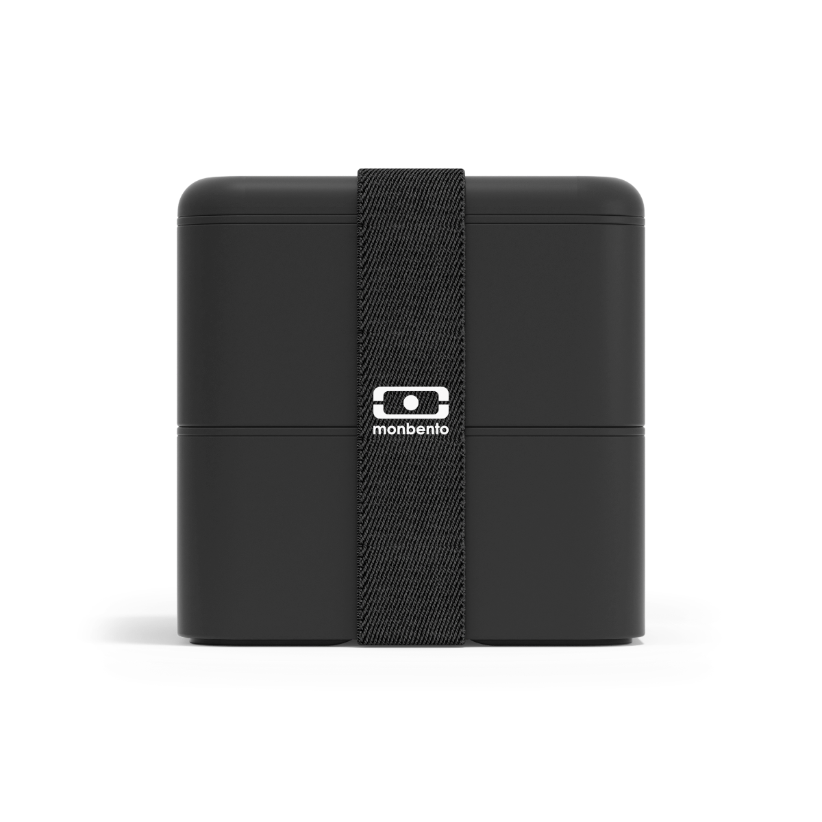 Monbento - MB Square black Onyx bento box - Large - 2 tier product photo